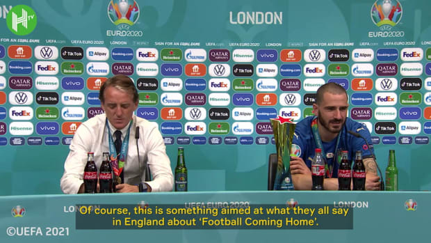 Bonucci was motivated by England's 'It's Coming Home' messaging